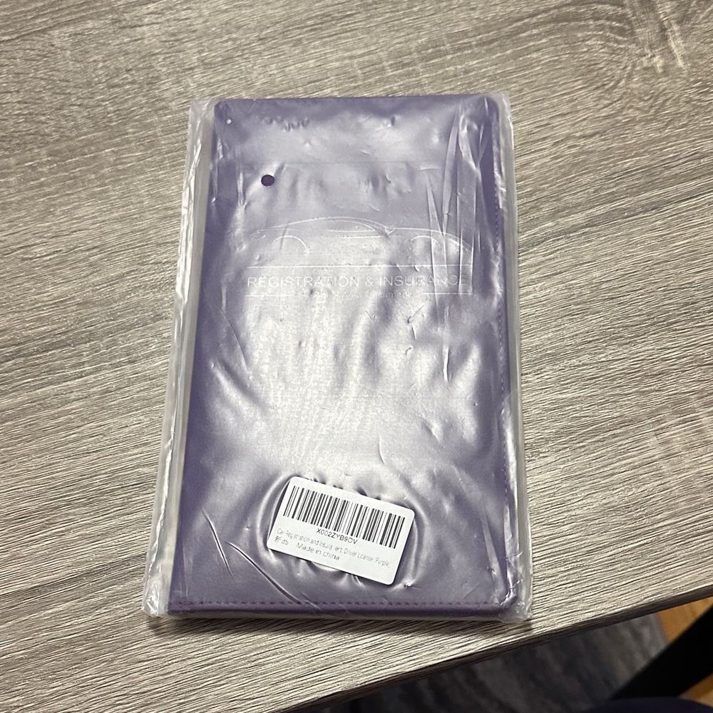 Purple Registration and Insurance Card Holder